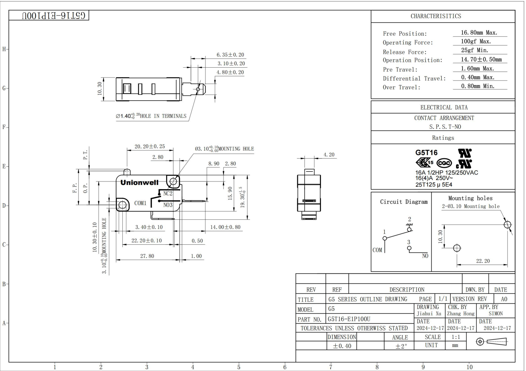 G5 Serious Micro Switch.24-1
